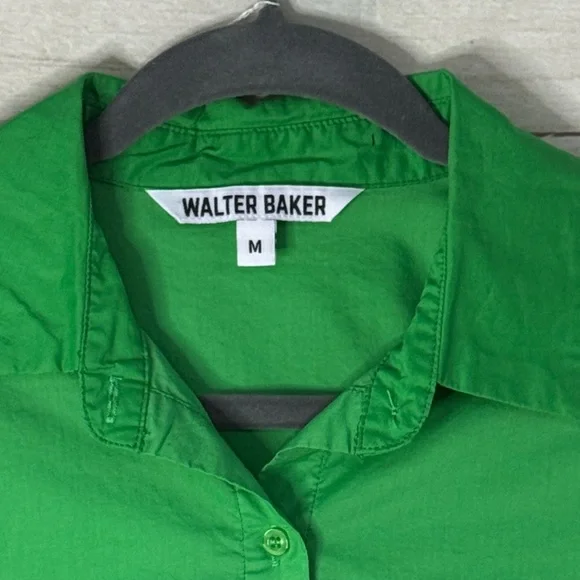 Walter Baker Green Button Down tunic Shirt size Meduim - Picture 2 of 3
